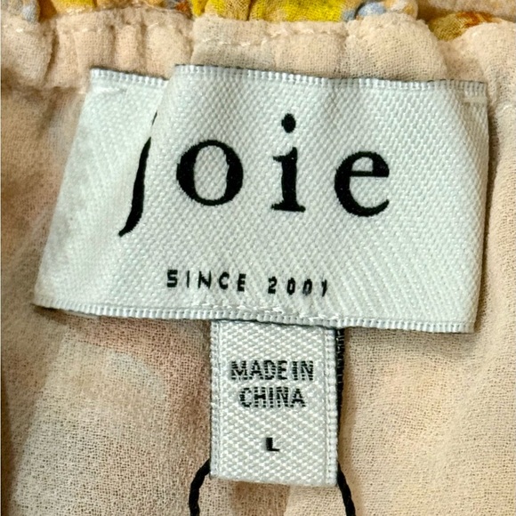 NWT Joie Uma Halter Neck Silk Minidress Apricot Buff Multi - Picture 11 of 12